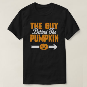 De man achter de pompoenvader om halloween te zijn t-shirt