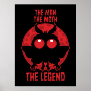 De Man, De Mot, De Legende - Mythologische Motman Poster