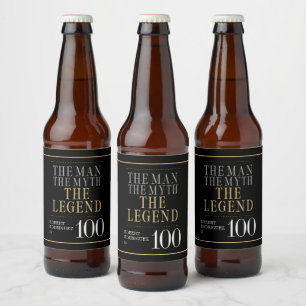 De Man De Mythe De Legende 100ste Verjaardag Bier Etiket