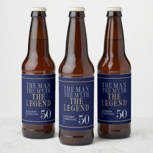 De Man De Mythe De Legende 50ste Verjaardag Bier Etiket