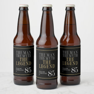 De Man De Mythe De Legende 85ste Verjaardag Bier Etiket