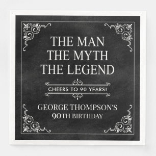 De Man De Mythe De Legende 90ste Verjaardag Servet