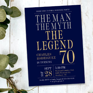 De Man De Mythe De Legende Verjaardag Surprise 70 Kaart