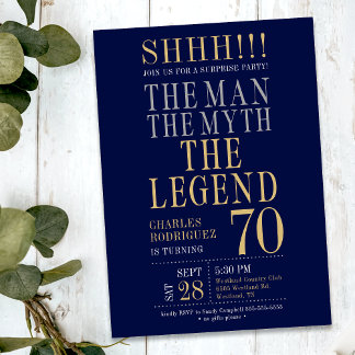 De Man De Mythe De Legende Verjaardag Surprise 70 Kaart