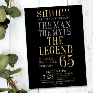 De Man De Mythe De Legende Verrassingsfeest 65e Ve Kaart
