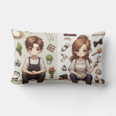 De man, de vrouw ver. 1 kussensloop kussen (Achterkant)