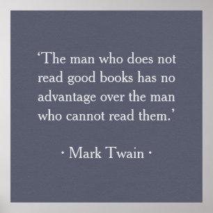 De man die geen goede boeken leest poster
