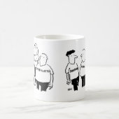 De man in een T-Shirt verklaart dat hij niet verbo Koffiemok (Center)