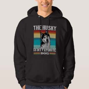 De man is mijn favoriete hond, Siberian Husky Hoodie