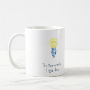 De Man met de Helder Verlichte Ideeën Lamp Koffiemok