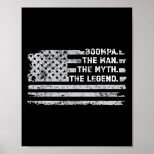 De Man Myth Legend Fathers Day Amerikaans F Poster