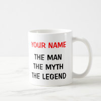 De man myth legende mok voor 45th Birthday gag man