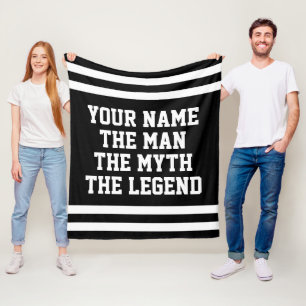 De man mythe legende grappige fleece deken voor ma