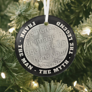 De man mythe legende grappige glazen kerstversieri glas ornament