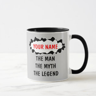 De man mythe legende koffiemokken Personaliseerb Mok