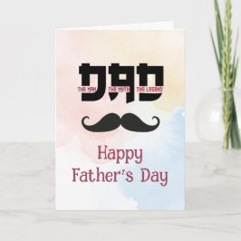 De Man Mythe Legende Vaderdag Snor Custom Kaart