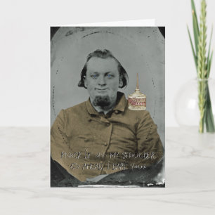 DE MAN TINTYPE SPERM BICYCLE OLIEPHOTO VAN FUNNY 1 KAART