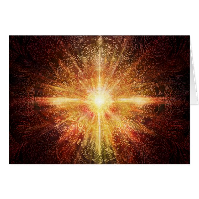 De mandala orange profondément (Devant horizontal)