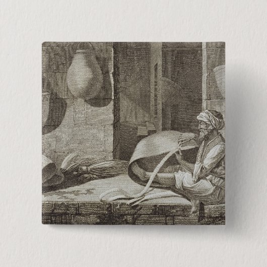 De mandenmaker, van boekdelen II en handelsartikel Vierkante Button 5,1 Cm (Voorkant)