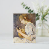 De mandoline door Berthe Morisot briefkaart (Staand voorkant)