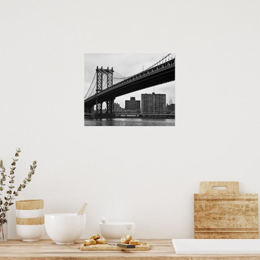 De Manhattan Bridge in New York City Poster (Keuken)