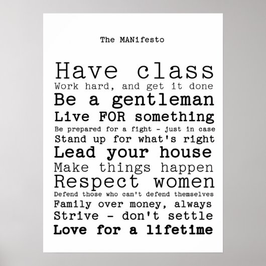 De MANifesto Poster (Voorkant)