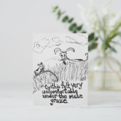 De mannelijke Graze Pun Groet Feestdagenkaart (Staand voorkant)