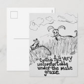 De mannelijke Graze Pun Groet Feestdagenkaart (Voorkant / Achterkant)