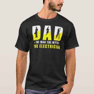 De Mannen elektricien paait het Man de mythe van d T-shirt