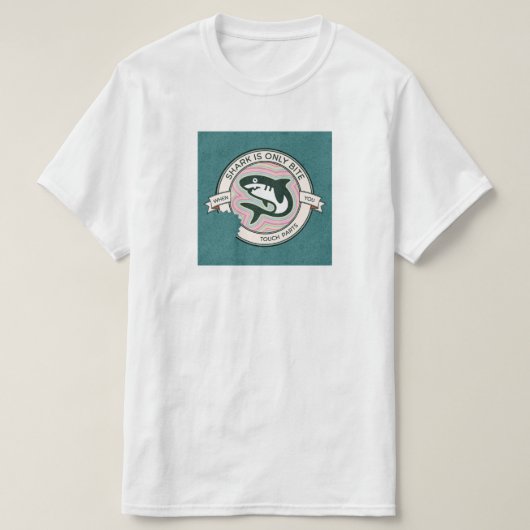 De Mannen Shark Bite T-Shirt (Design voorkant)