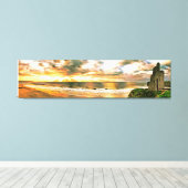 De Mannen strand, Ballybunion. Canvas Afdruk (Insitu (Houten vloer))