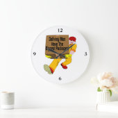 De Mannen van de levering hebben de grootste pakke Grote Klok (Huis)