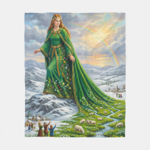 De mantel van Brigid (Lente brengen) Fleece Deken