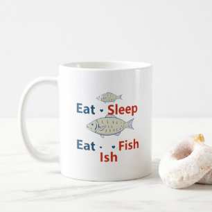 De Mantra van de Visser: Eet, Slaap, Vis! Koffiemok