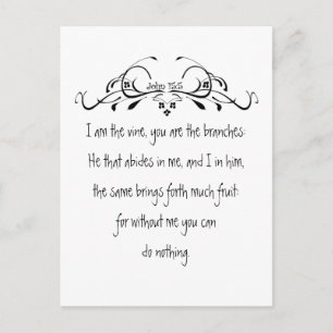 De Manuscript, John 5:15 ik ben de Wijn Briefkaart