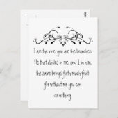 De Manuscript, John 5:15 ik ben het inspirerend va Briefkaart (Voorkant / Achterkant)