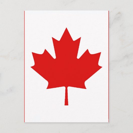De Maple Leaf-vlag van Canada Briefkaart (Voorkant)