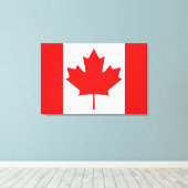De Maple Leaf-vlag van Canada Canvas Afdruk (Insitu (Houten vloer))