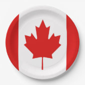 De Maple Leaf-vlag van Canada Papieren Bordje (Voorkant)