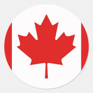 De Maple Leaf-vlag van Canada Ronde Sticker