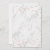 De marbre invitation rose de fiançailles d'or de (Dos)