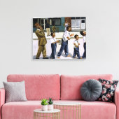 De marchingstok 2000 canvas afdruk (Insitu (Woonkamer))