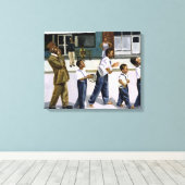 De marchingstok 2000 canvas afdruk (Insitu (Houten vloer))