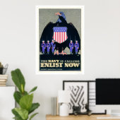 De marine belt - Enlist Now (US02291A) Poster (Thuiskantoor)