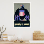 De marine belt - Enlist Now (US02291A) Poster (Keuken)