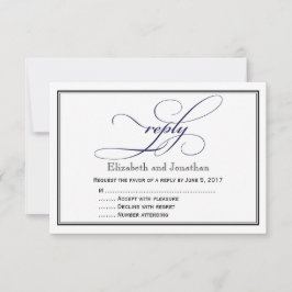 De marineblauwe en Witte Kaart van het Antwoord