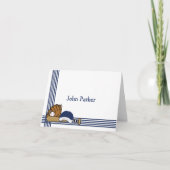 De marineblauwe Witte Douane van het Honkbal dankt Notitiekaartje (Voorkant)