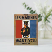 De mariniers willen je briefkaart (Staand voorkant)