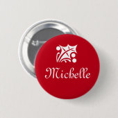De markeringsknopen van de naam voor collectieve k ronde button 5,7 cm (Voorkant /achterkant)