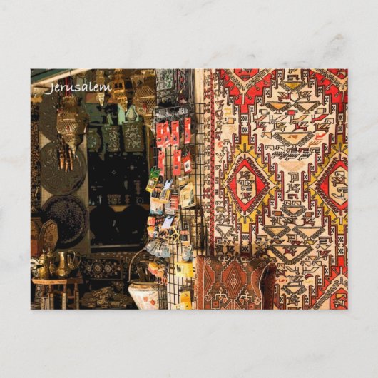 De markt briefkaart (Voorkant)